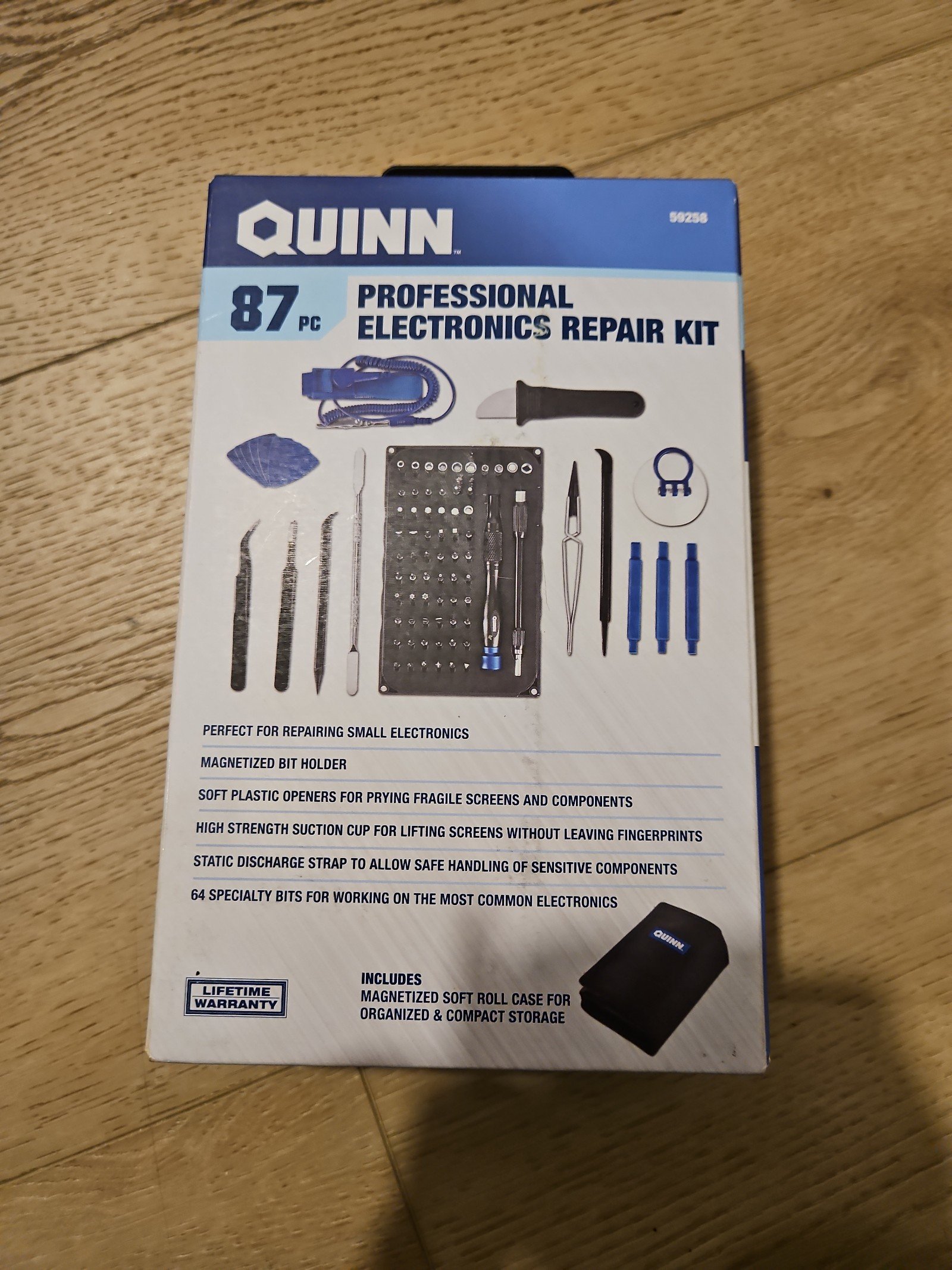 Quinn 87 pc professional Electronics repair kit, Life time warranty