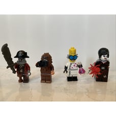 LEGO Minifigure Lot Halloween Series 14 Scientist, Pirate, Spider, Square Foot