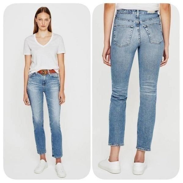 AG Adriano Goldschmied SAIGE high rise straight Jeans Sz 33