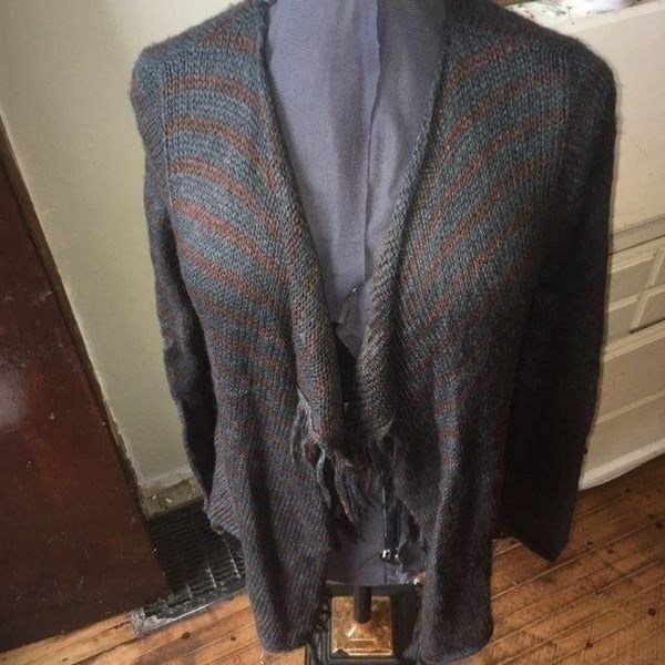 Wooden Ships striped drape Cardigan