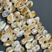 Golden Rutile Rutilated Quartz Gemstone Smooth Drops Briolette Shape Beads