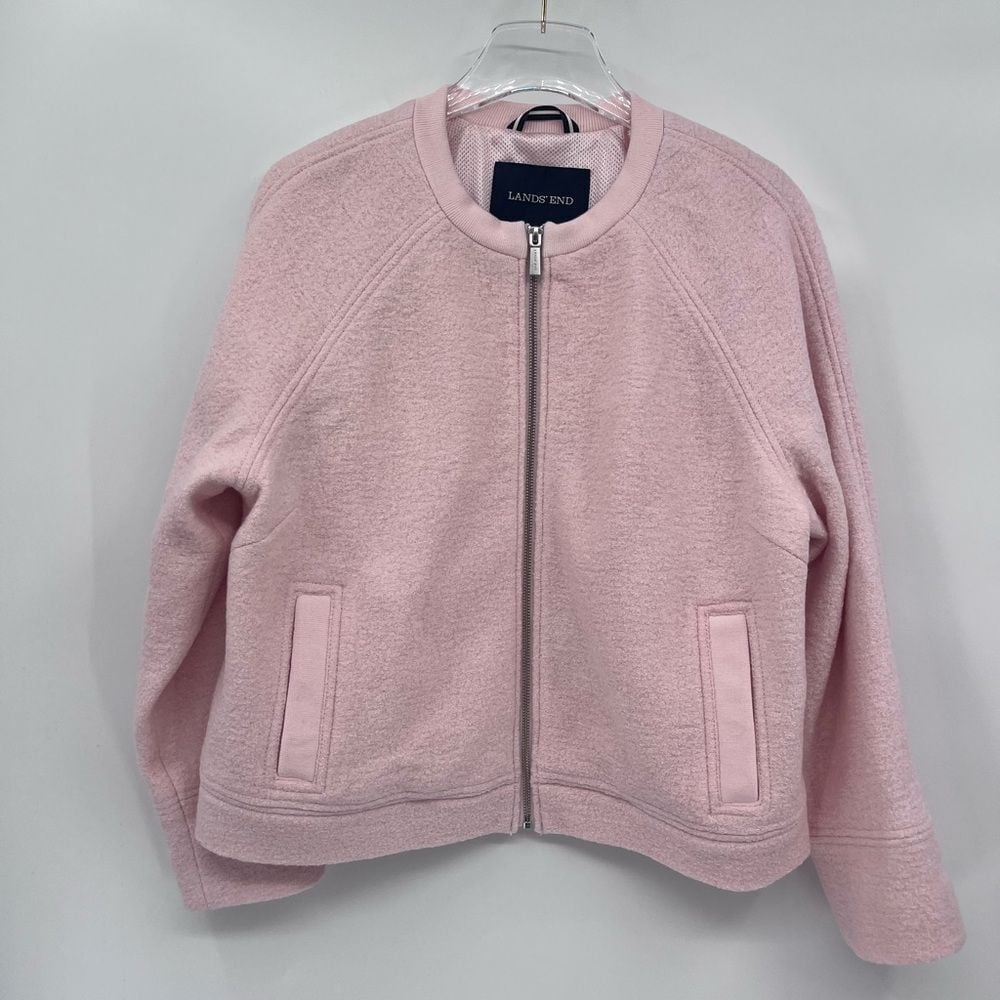 Lands End light pink wool blend jacket size 16p