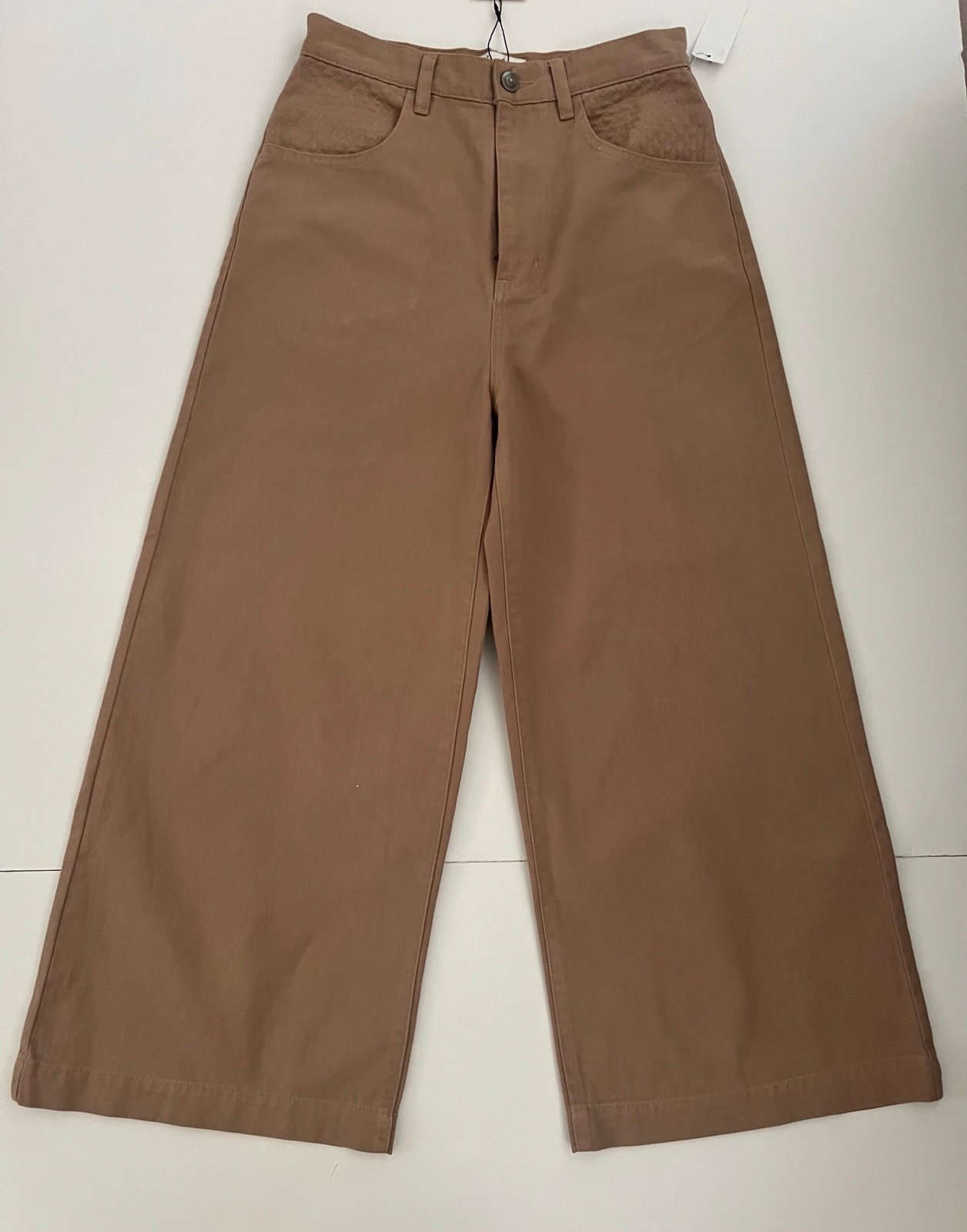 Joie Brown Wide Leg Cropped Pants Women’s Size 6