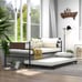 Metal Daybed with Trundle Mattress Foundation Heavy-Duty Sofa Bed Twin Size