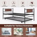 Metal Daybed with Trundle Mattress Foundation Heavy-Duty Sofa Bed Twin Size