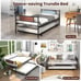 Metal Daybed with Trundle Mattress Foundation Heavy-Duty Sofa Bed Twin Size