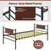 Metal Daybed with Trundle Mattress Foundation Heavy-Duty Sofa Bed Twin Size