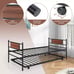 Metal Daybed with Trundle Mattress Foundation Heavy-Duty Sofa Bed Twin Size