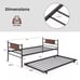 Metal Daybed with Trundle Mattress Foundation Heavy-Duty Sofa Bed Twin Size