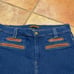 Seven for all mankind boot, cut leather trim pocket jeans