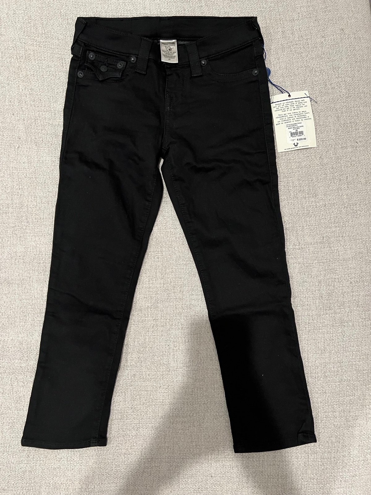True Religion black capri jeans