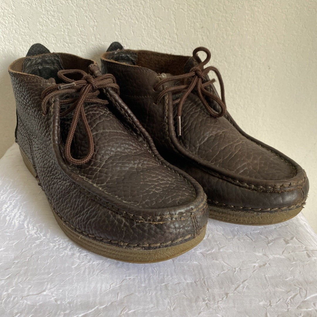 Tony Lama CAV0902 Boots Brown Distressed Moc Toe Casual Lace-Up Shoes Sz 10.5D