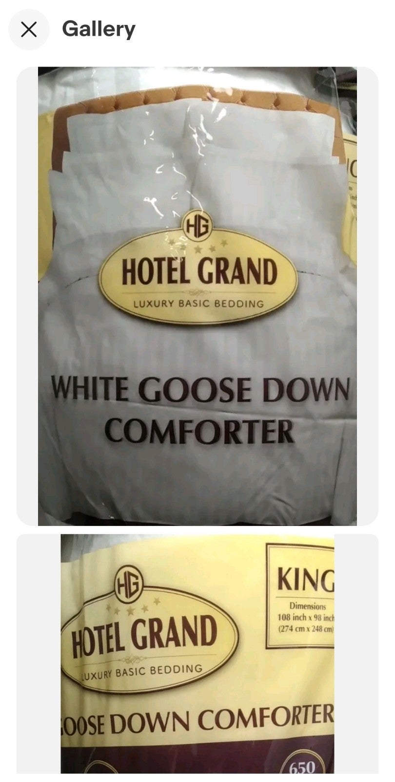 New Hotel Grand Luxury Basic Bedding King Size White Goose Down Comforter 108 X9