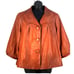 Classiques Entier empire waist puff sleeve retro lambs leather jacket 2XL red br