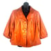 Classiques Entier empire waist puff sleeve retro lambs leather jacket 2XL red br