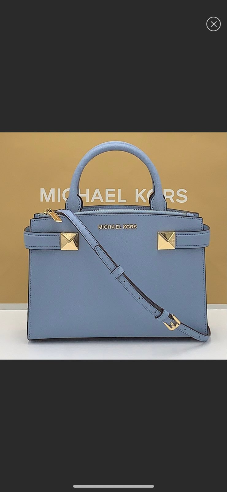 MICHAEL KORS KARLA Small EW Satchel 35T8GKGS1L Saffiano leather with gold tone
