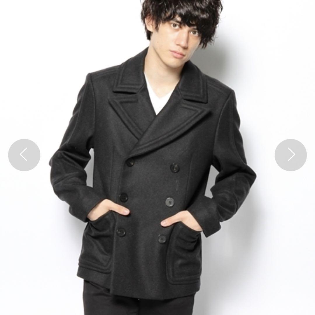WOOYOUNGMI Wool Peacoat Size M Charcoal Gray via Bus Stop