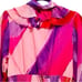 NWT Hutch Kathy Pink Multi Brush Stroke Wrap Ruffled Dress Size Large 12-14