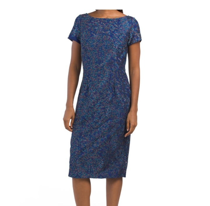 NEW Size 10 JS COLLECTIONS Short Sleeve Soutache Cocktail Dress