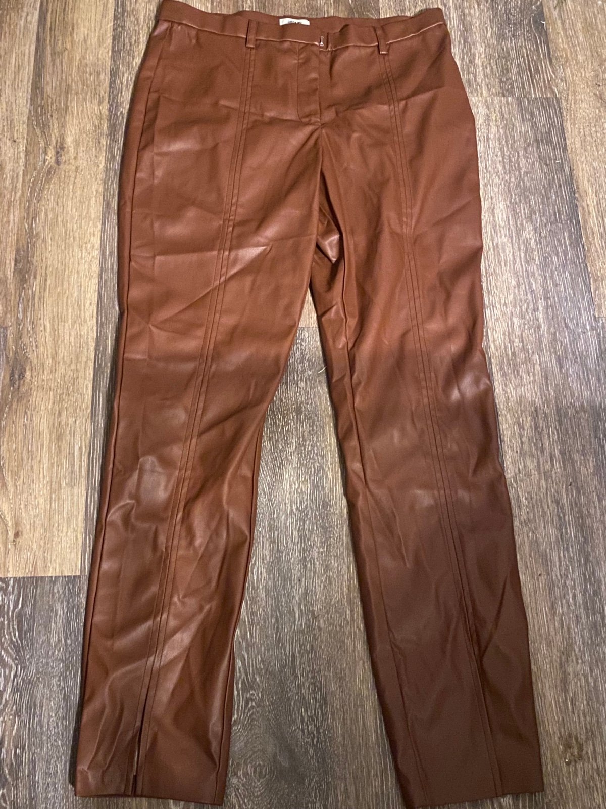 Jason Wu Vegan Leather Brown PantsXL