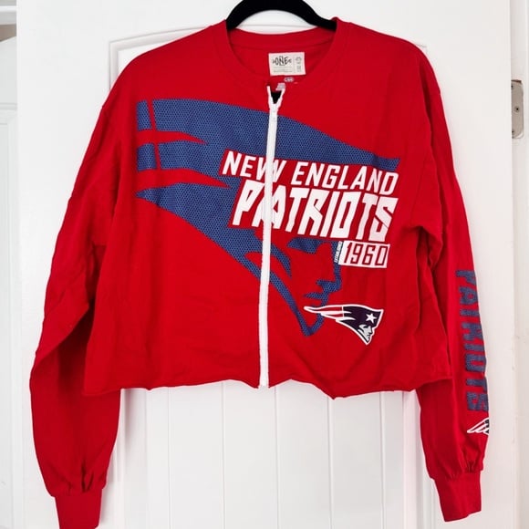 New England Patriots Custom 1/1 Long Sleeve Zip Up Top
