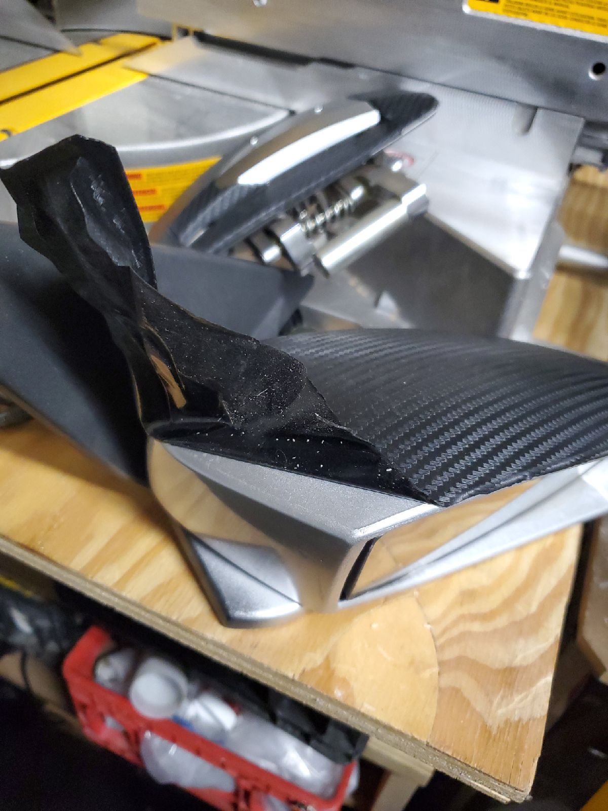 Passenger door handle and window motor