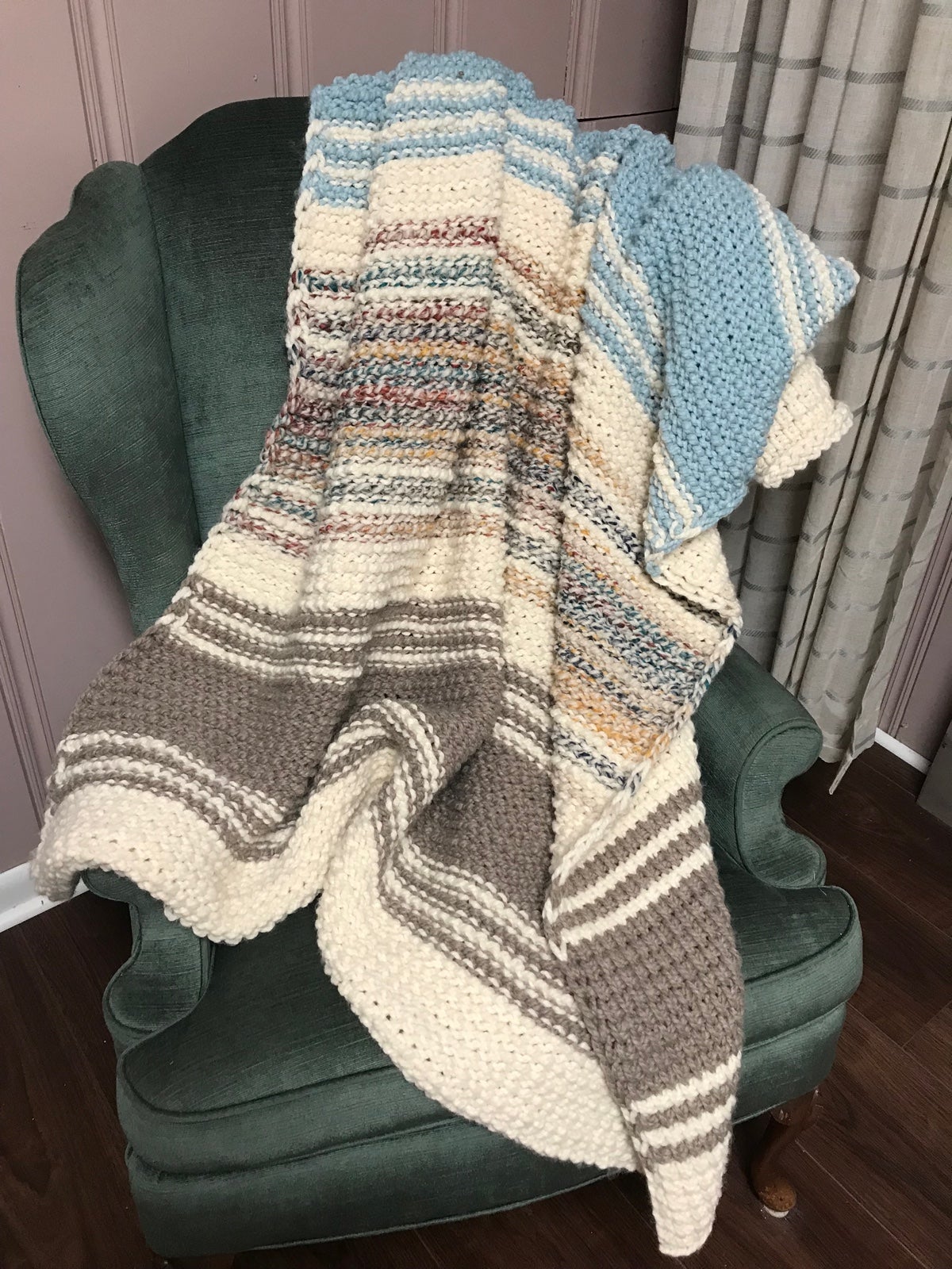 Handmade Boho Afghan - full size