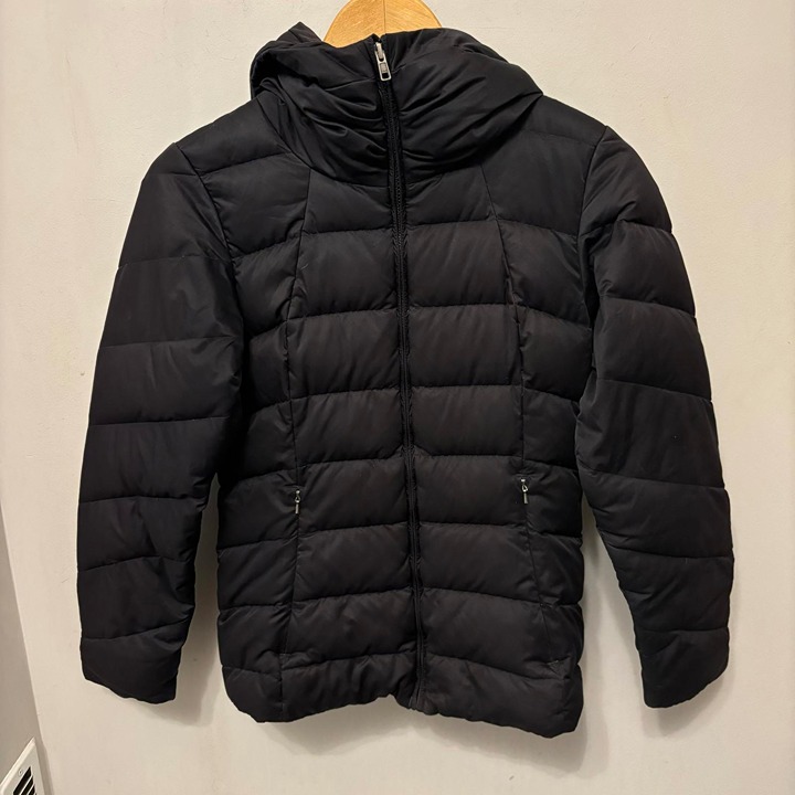 Patagonia Black Downtown Loft Goose Down Puffer Jacket Women’s XS Small Flaws
