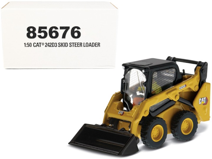 CAT Caterpillar 242D3 Wheeled Skid Steer Loader with Work Tools and Operator