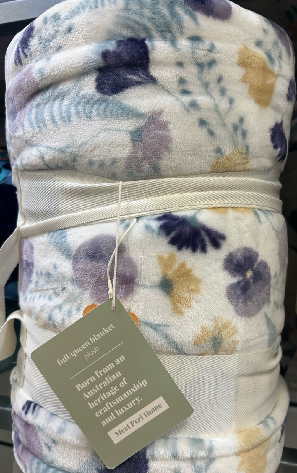 Blanket floral full/queen Australian peri home