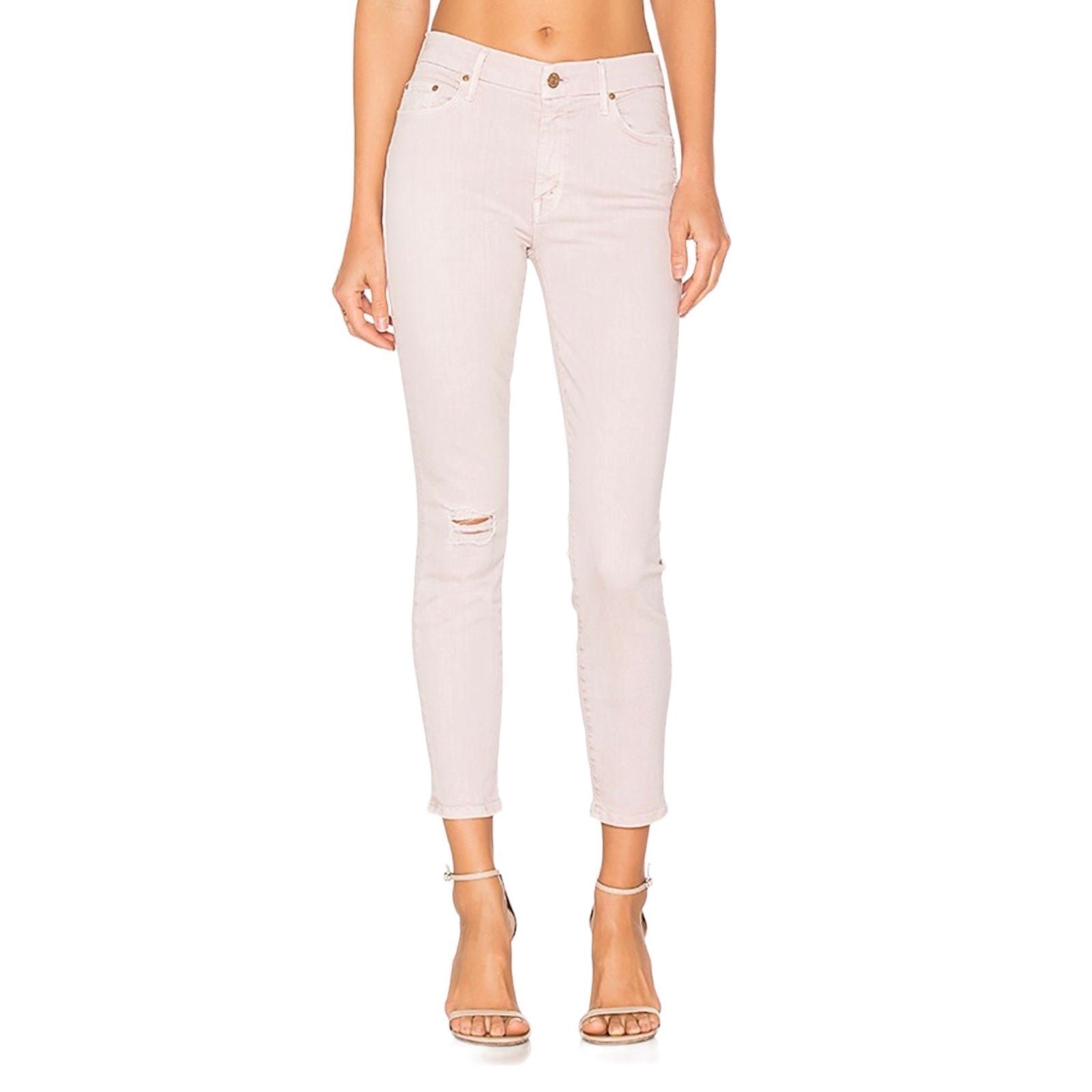 MOTHER The Looker Blush Cropped Jeans