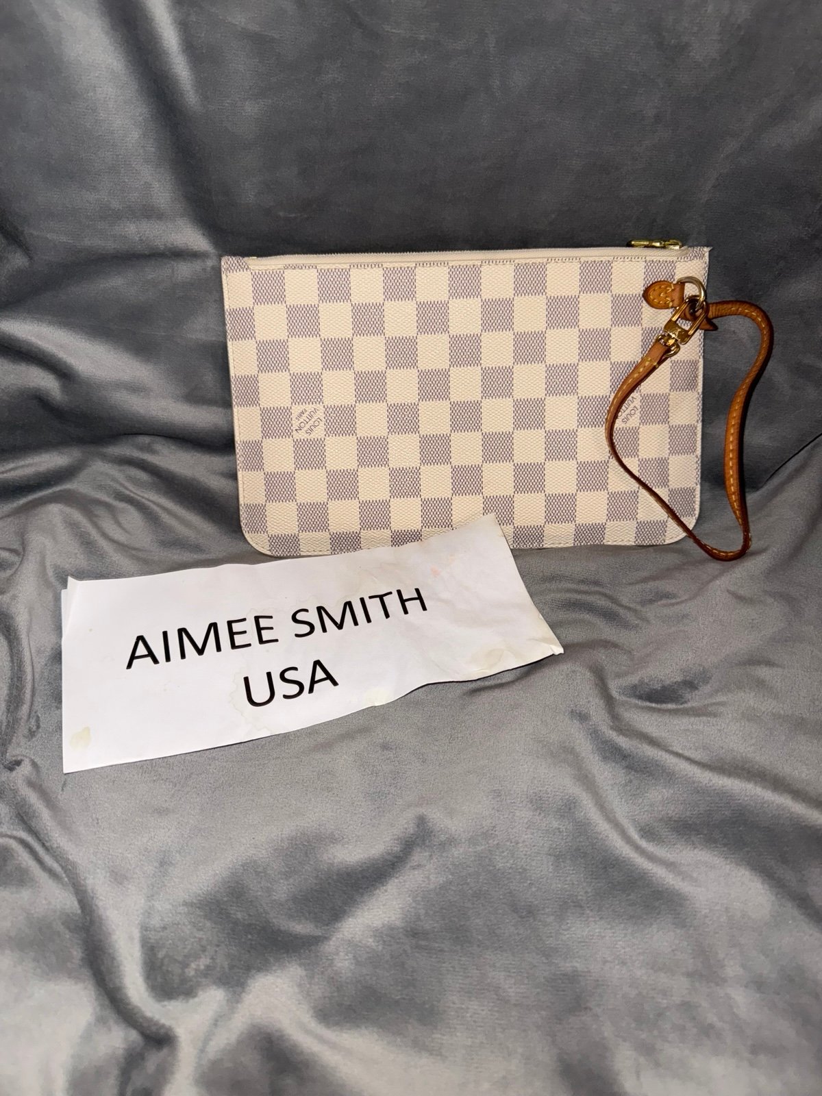 Louis Vuitton Pouchette Damier Azure print