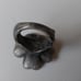 Size 9 Ring Vintage Signed JTG Artisan Paved with AB Rhinestones 5 Petal Flower