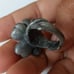 Size 9 Ring Vintage Signed JTG Artisan Paved with AB Rhinestones 5 Petal Flower