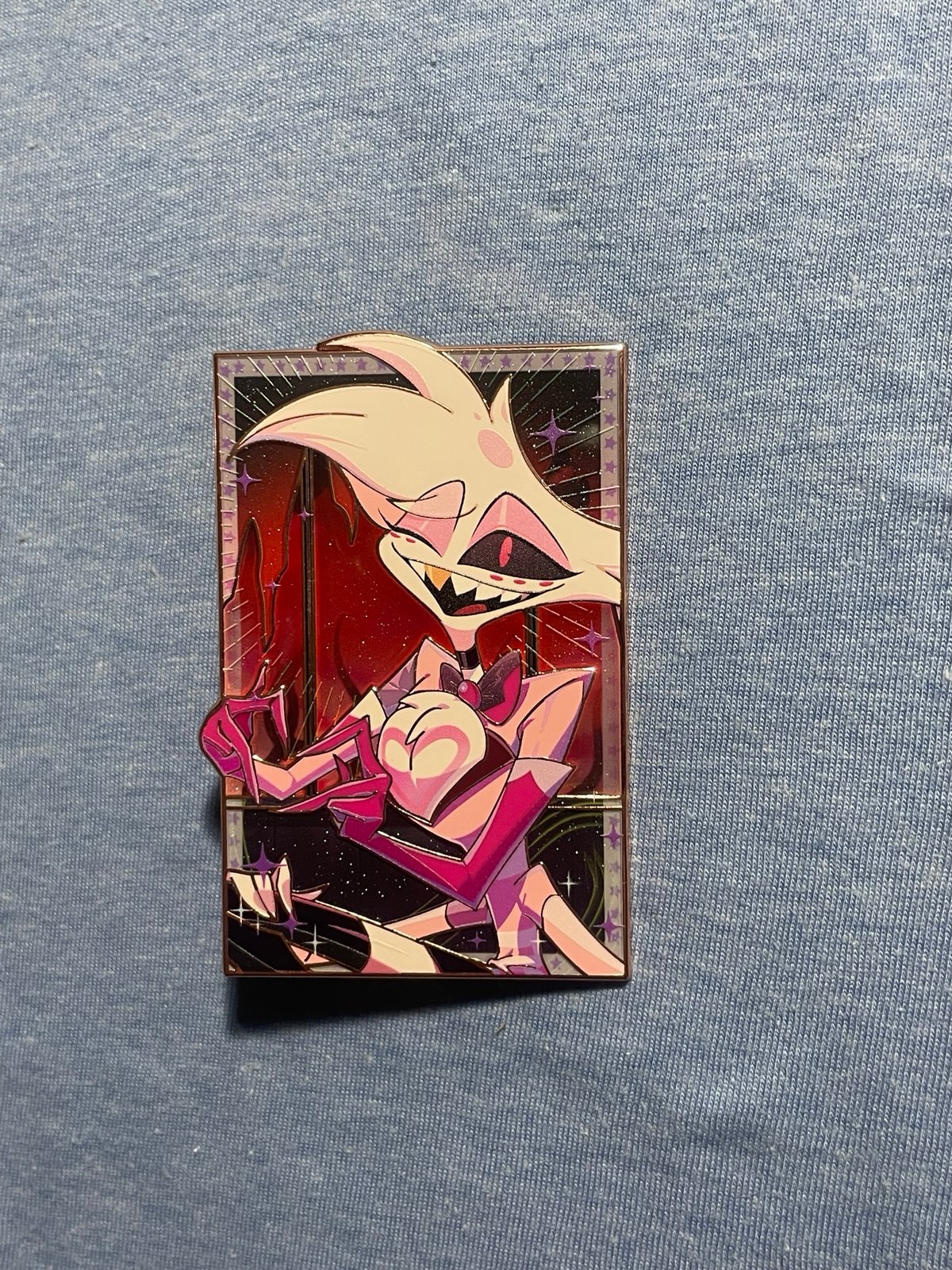 Hazbin Hotel Fanmade Enamel Pin Angel Dust