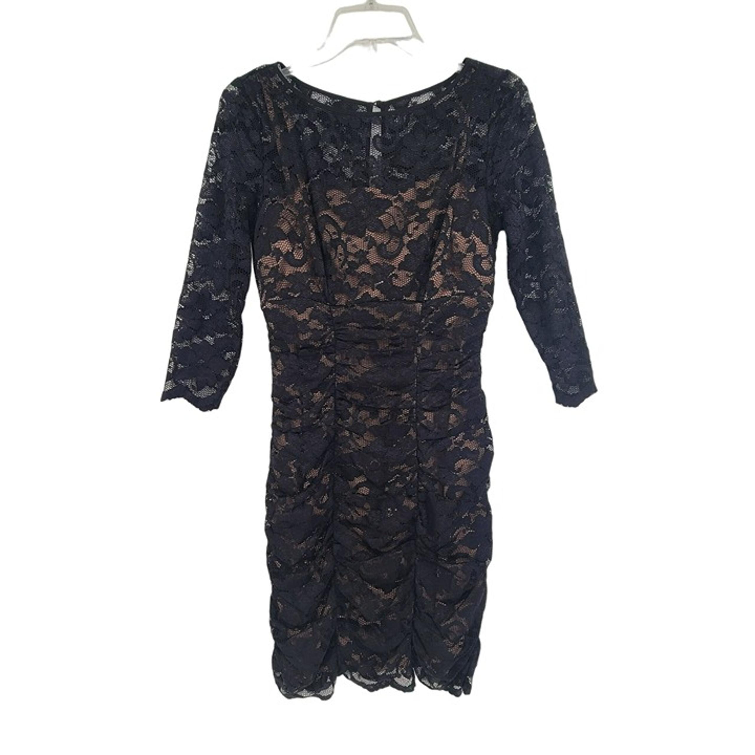 Eliza J. Women's Long Sleeve Lace Midi Dress Black Size 4
