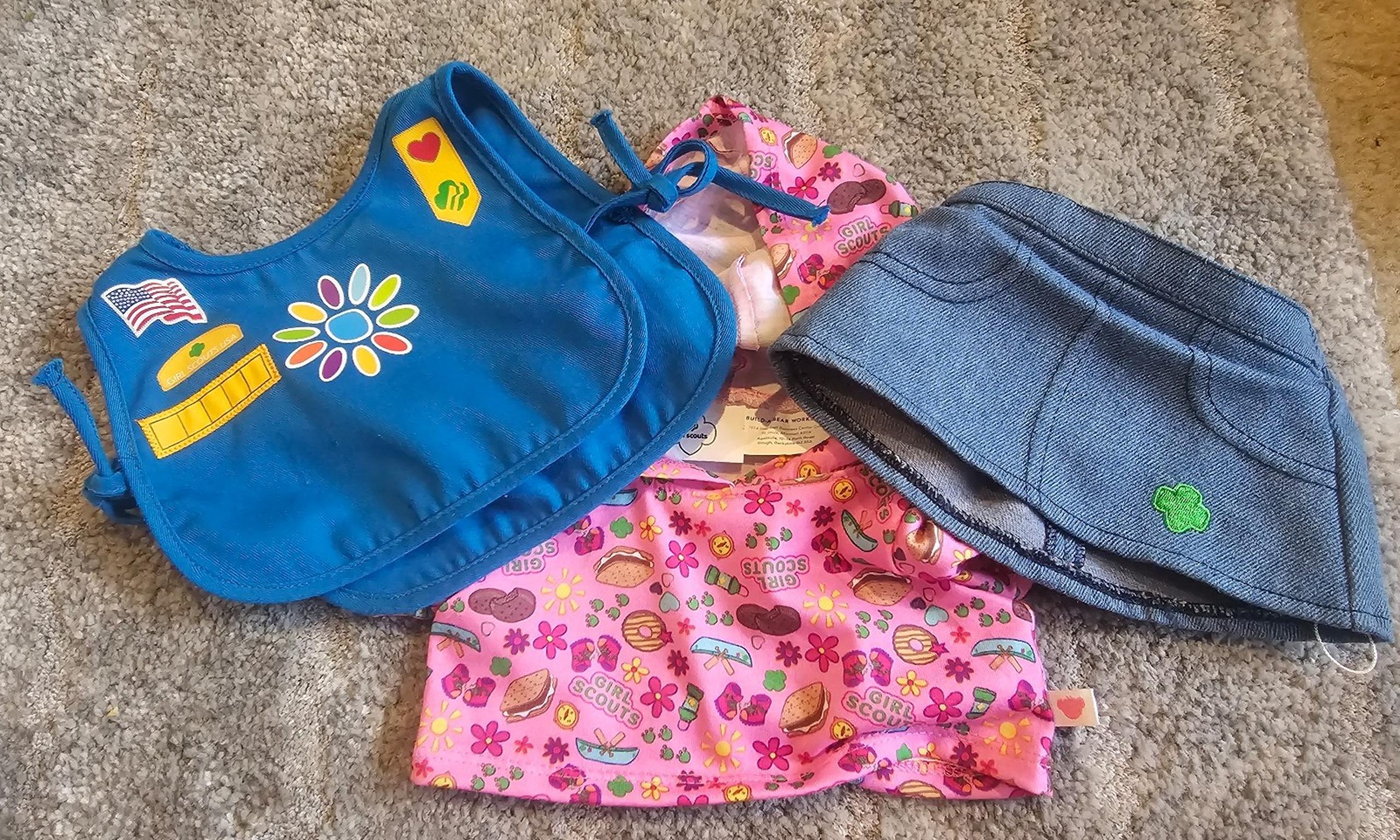 RARE!! Build a bear bab Girl scout clothes