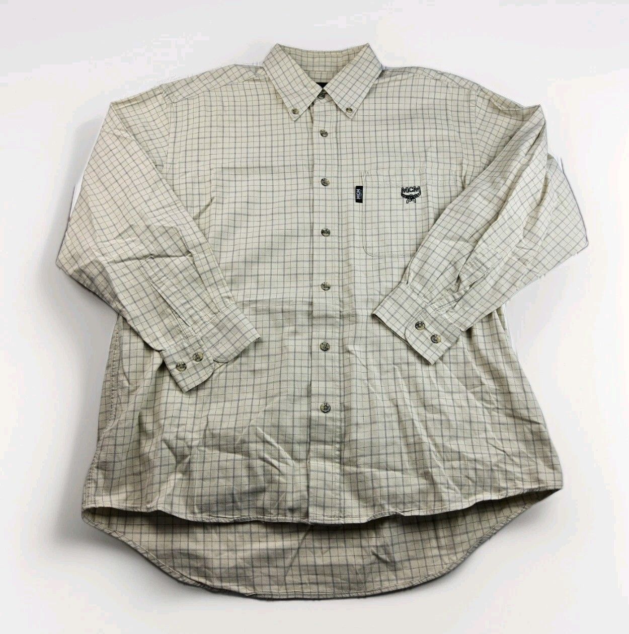 MCM Legere Men's Long Sleeve Button Front Shirt Size M