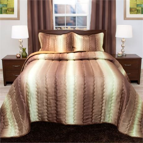 TwinsizeWindsorHome Striped Chocolate/ T