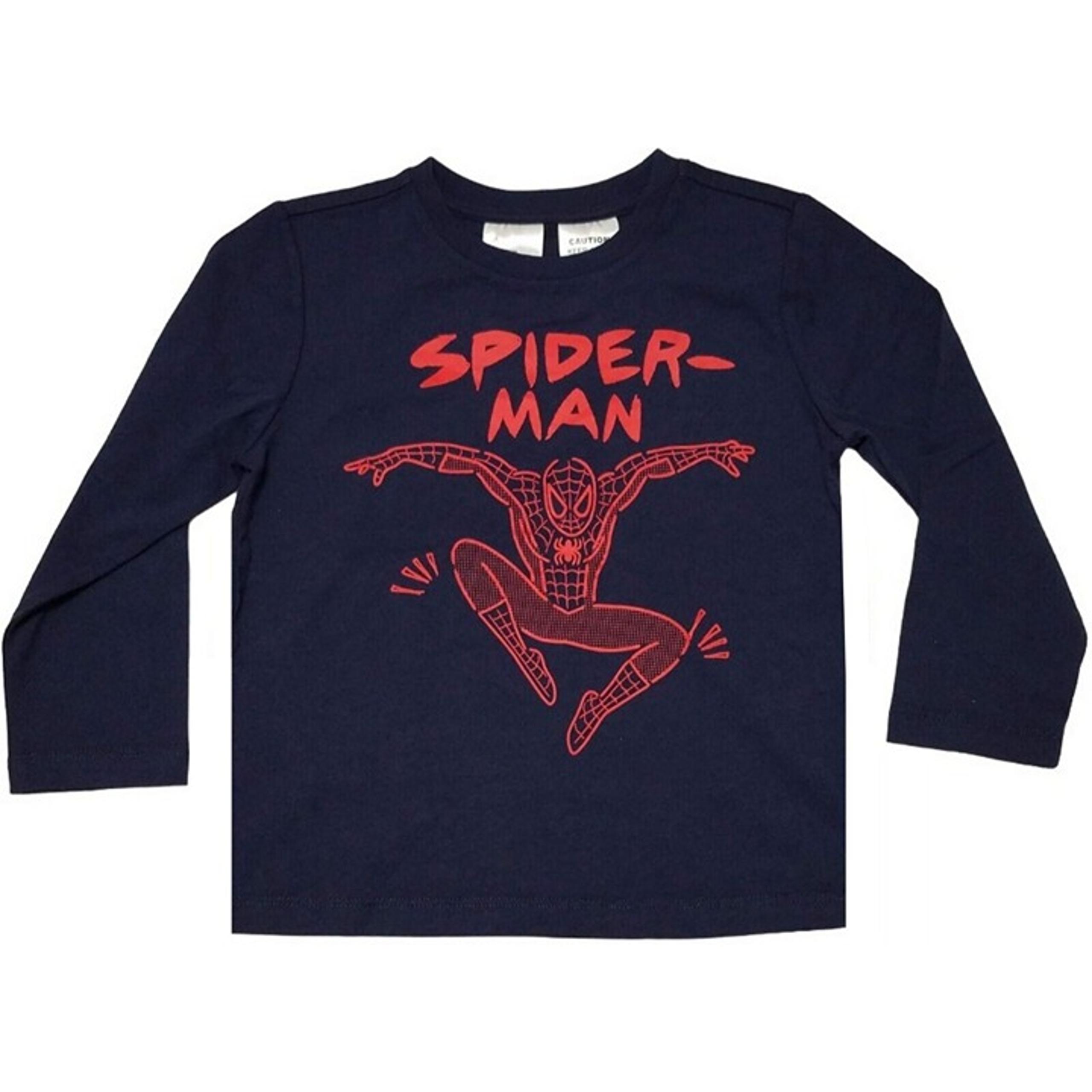 Marvel Spider-Man Boys Long Sleeve Navy Graphic T-Shirt (Size: 4) NWT