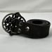 Y2K Era Punk Rock Grunge Silver Cross Buckle + Mocha Brown Suede Belt Size Small