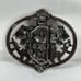 Y2K Era Punk Rock Grunge Silver Cross Buckle + Mocha Brown Suede Belt Size Small