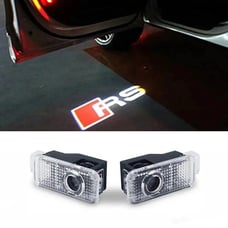 2Pcs 3D Audi HD RS LOGO GHOST LASER PROJECTOR DOOR UNDER PUDDLE LIGHTS FOR AUDI