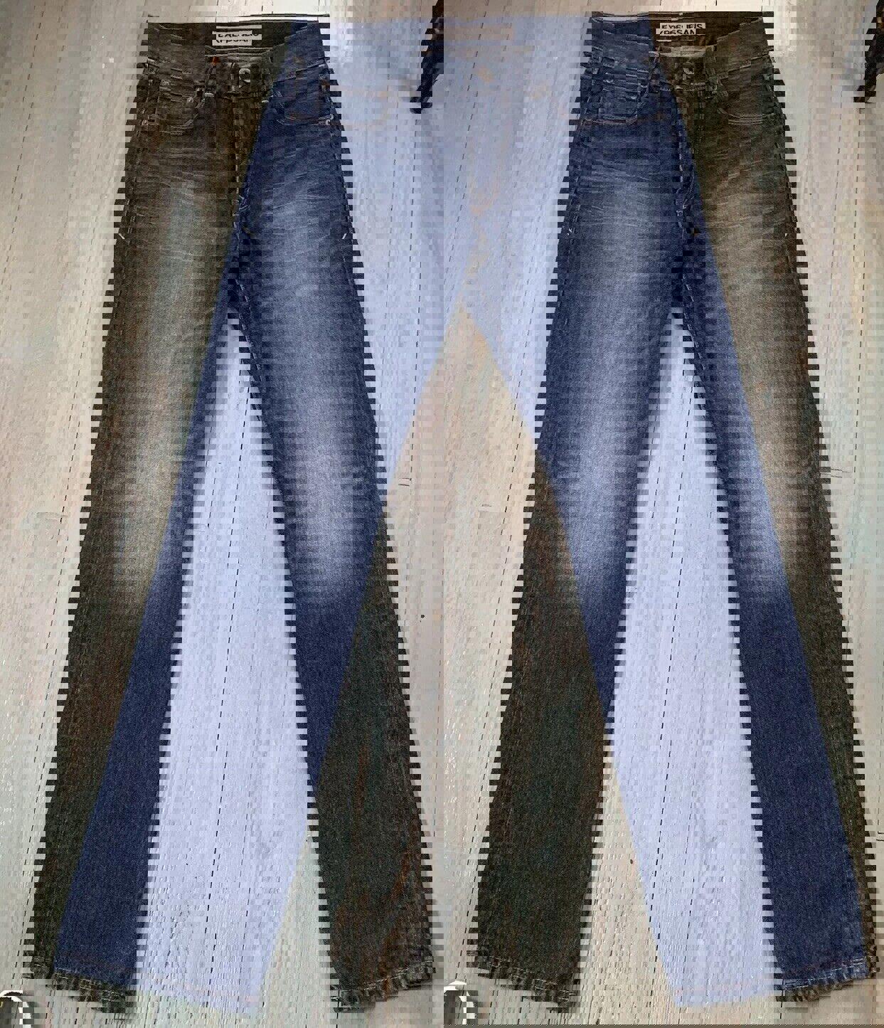 NWOT Express Jeans Mens 30x32 Kingston Classic Fit Straight Leg Blue Dark Wash