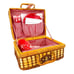 NIB Vintage ELIZABETH ARDEN Wicker Picnic Utensils Set Basket for 4 Persons