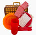 NIB Vintage ELIZABETH ARDEN Wicker Picnic Utensils Set Basket for 4 Persons