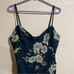 NICHOLAS Floral Drawstring Asymmetric Dress in Navy 10
