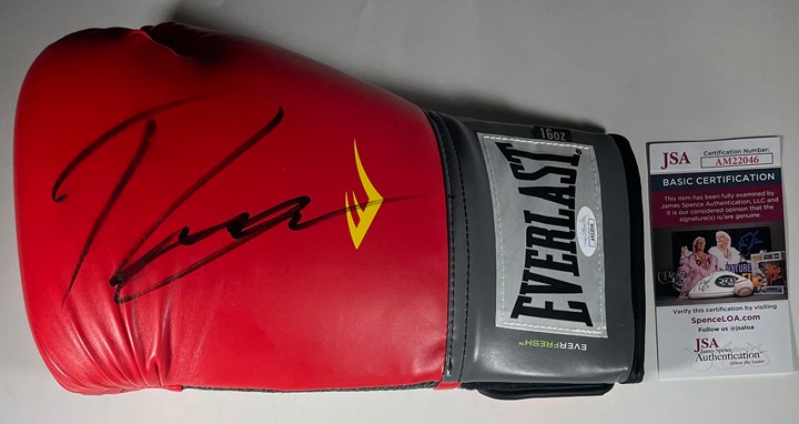 Ryan Garcia KingRy The Flash Signed Red Everlast Boxing Glove Autograph JSA COA