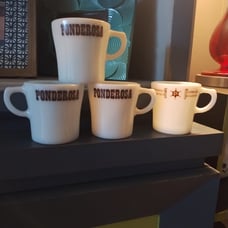 Vintage Ponderosa coffee mugs