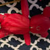 Fashion Skelton Bear Backpack- pinkish red